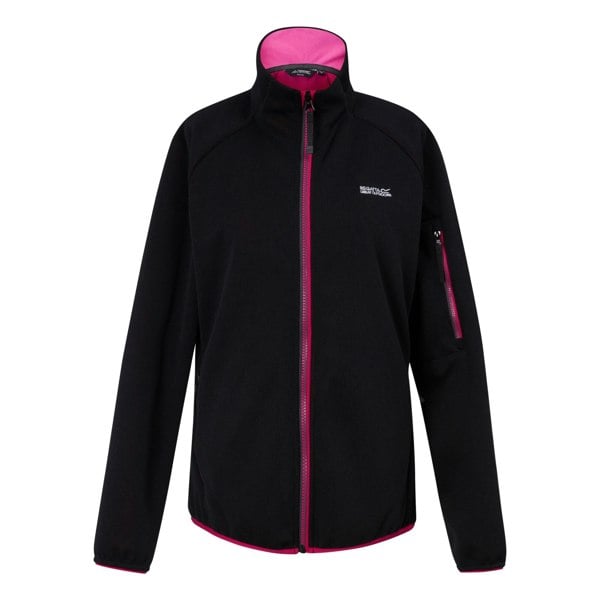 Regatta Women's Ravenhill Full Zip Fleece Top - Black/Pink Potion