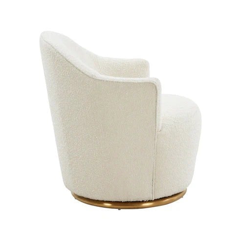 Furniture Edit Skyla Boucle Swivel Accent Occasional Chair