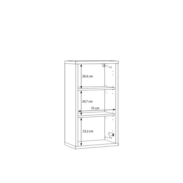 Furniture To Go Alice Springs Hanging Storage Cupboard with 1 Door Push-to-Open in Taupe