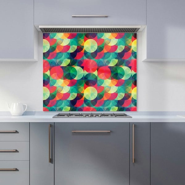 Warren Reed - Designer Colourful Grunge Circle Pattern Kitchen Splashback