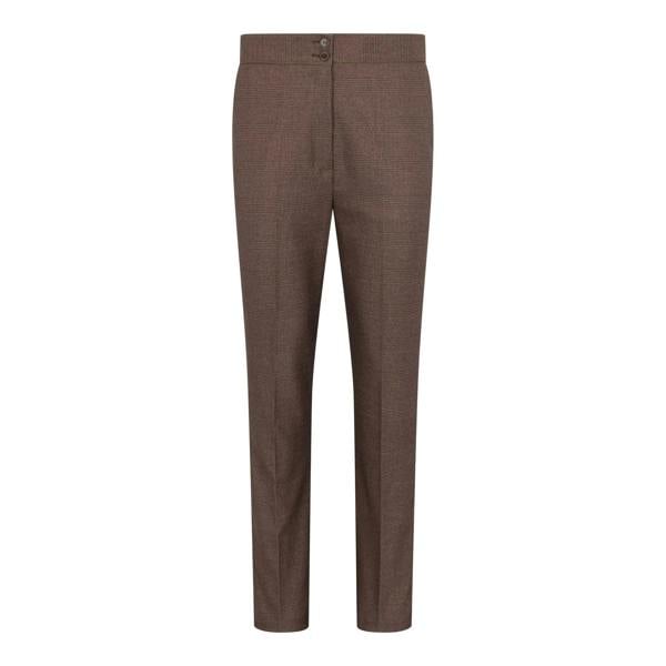 TruClothing Women's Brown Three-Piece Tailored Fit Suit in Prince of Wales Check