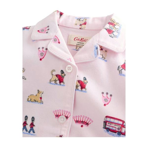 Cath Kidston Girls Button-Down Pyjama Set - Pink - 