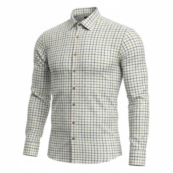 Bonart Glastonbury shirt in green with classic check pattern ideal for shooting or smart casual wear