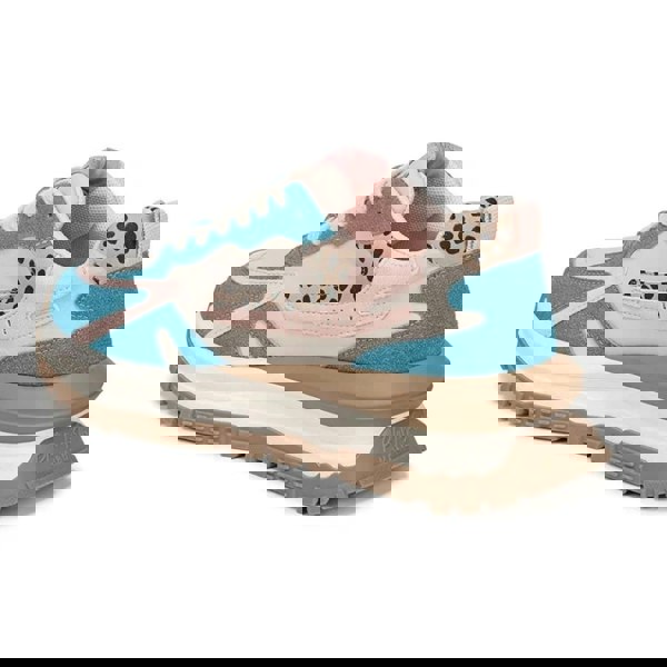 Blowfish Malibu Leo - Women's Pink Blue Retro Lace-Up Sneakers