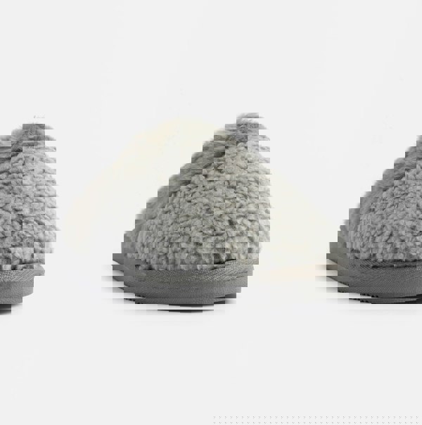 Jo & Joe HELGA Womens Mule Faux Fur Slippers Grey