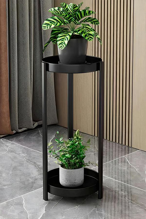 2 Tier Tall Metal Plant Stand Flower Holder Plant Pot Rack