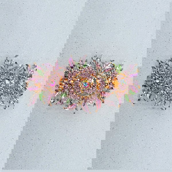 Crystal Hair Clip Large Rose Lilac