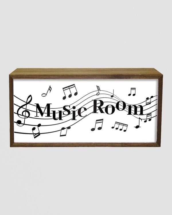 Music Room Light Box Sign – Glows Where the Groove Lives