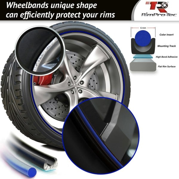 Dark Blue wheel bands rim protector 