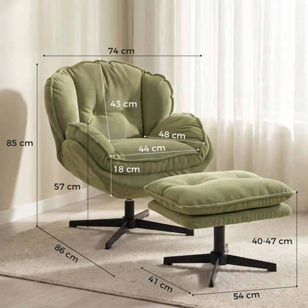 Accent Chair with Ottoman