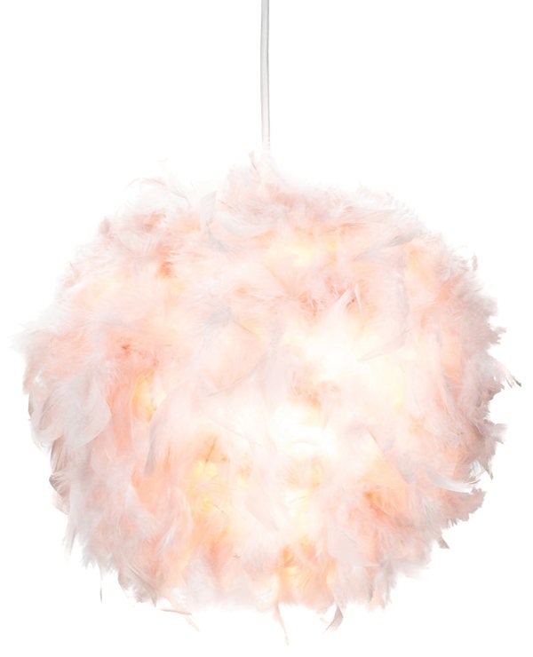 Eye-Catching and Designer Small Pink Feather Decorated Pendant Lighting Shade Image 2