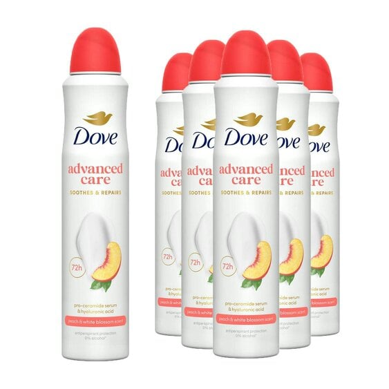 Dove Anti-perspirant Deodorant Go Fresh Peach&White Blossom 72H Control 6x200ml