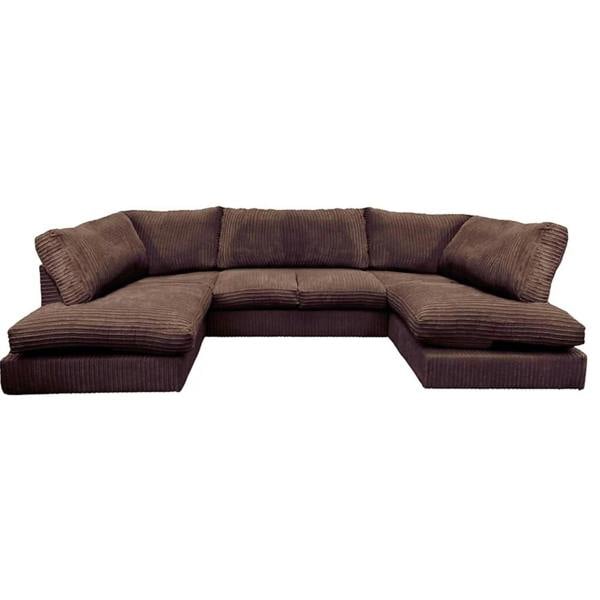 Snug Furniture Preston U Shaped Jumbo Cord Full Back Corner Sofa