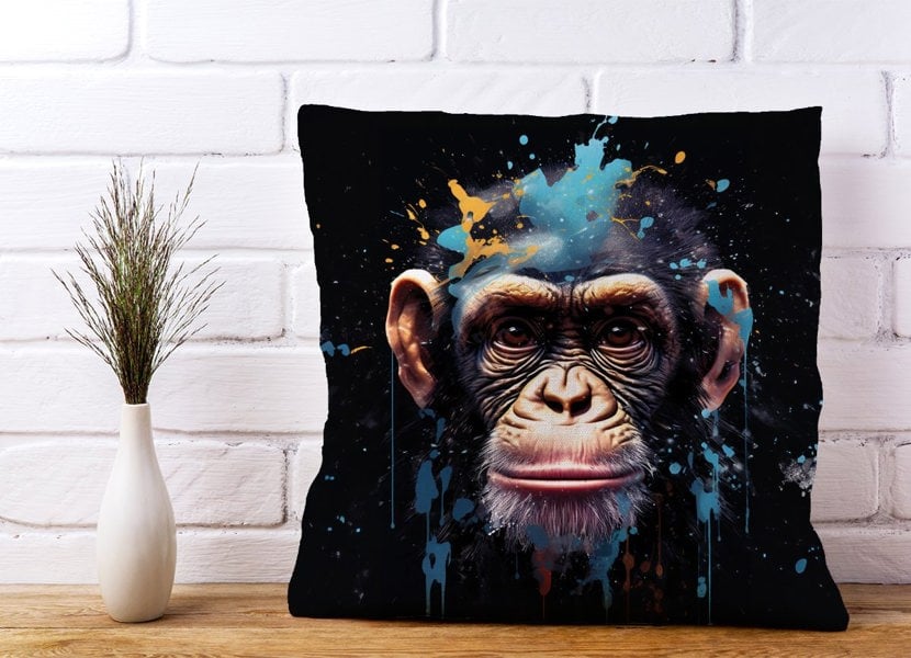 Warren Reed Monkey Face Splashart with Blue Cushions