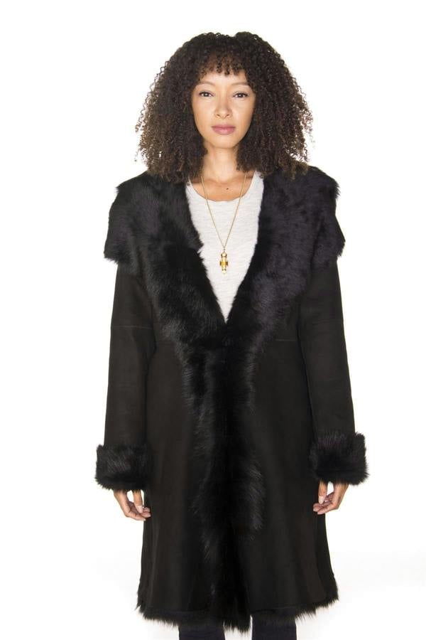 Infinity Leather Womens Toscana Sheepskin Suede Trench Coat-Rochester