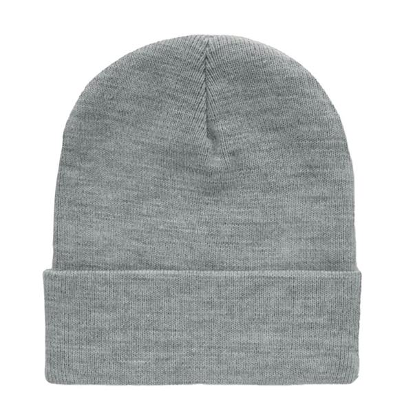 MidOcean Unisex Adult Polo RPET Cuffed Beanie - White/Grey - 
