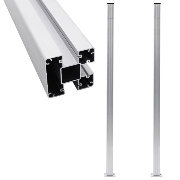 Berkfield Fence Posts 2 pcs Aluminium 185 cm