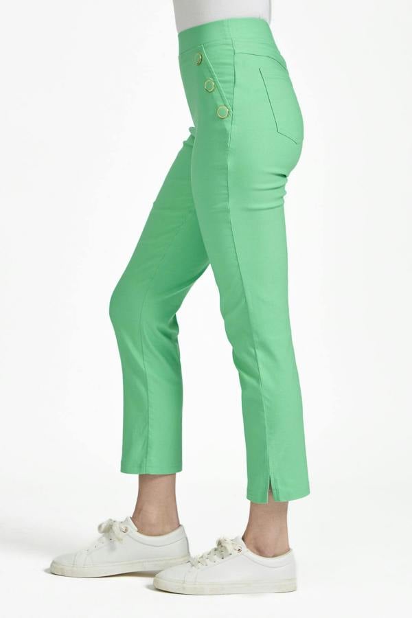 Mudflower Button Detailed Bengaline Stretch Trousers
