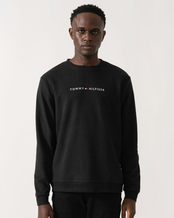 Tommy Hilfiger Long Sleeve Mens Track Top - Black