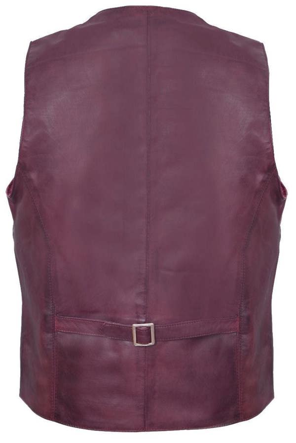 Infinity Leather Mens Leather Waistcoat Formal Traditional Gilet Vest