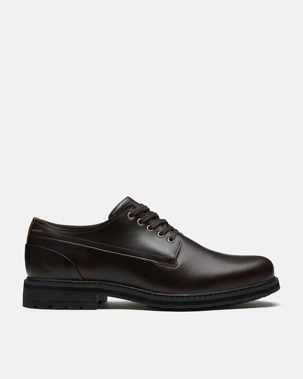 Timberland Stormbucks Mens Full Grain Leather Lace Up Waterproof Shoe - Dark Brown | CHO | Designer Mens Waterproof Shoes