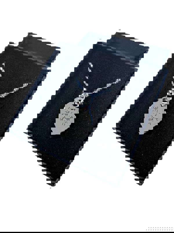 Memorials Direct Sterling Silver Personalised Heart Handwriting Necklace