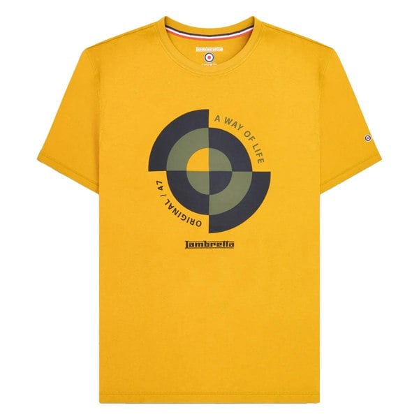 Lambretta Mens Target Quadrant T-Shirt - Gold