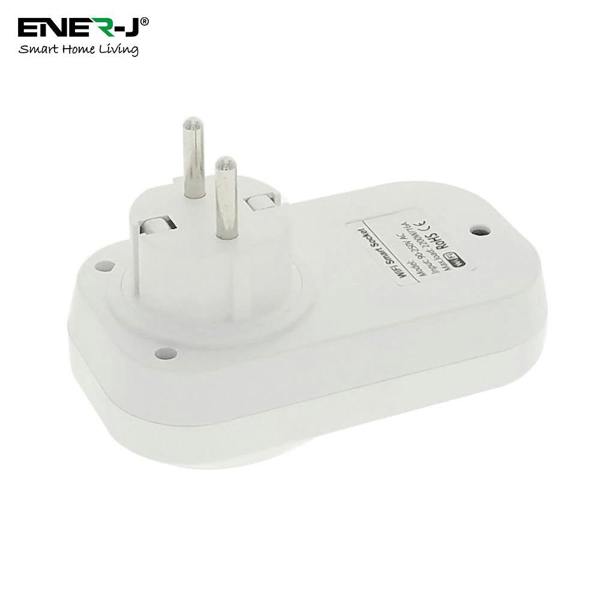 ENER-J 1600W WiFi Smart EU Plug with Energy Monitor, Smart Socket, App & Voice Control, Alexa & Google Home Compatible