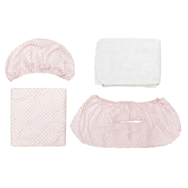 Kinder Valley Pink Dimple Moses Basket Bedding Set