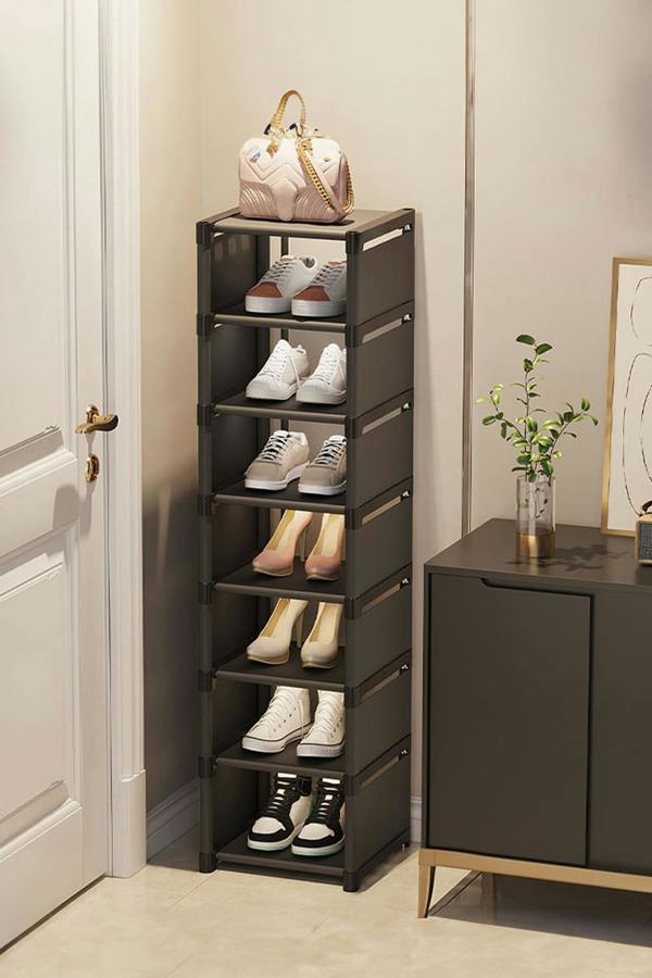 8 Tiers Shoe Rack for Home Entrance Shoe Storage Cabinet with Large Capacity Shoe Box