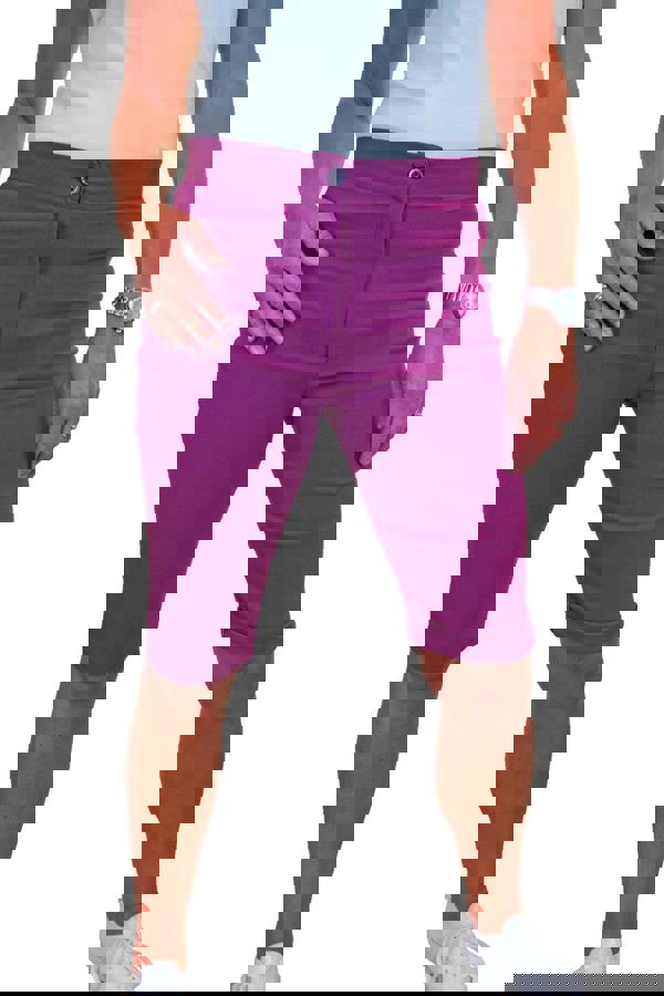 Paulo Due Women's Casual Stretch Knee Length Shorts