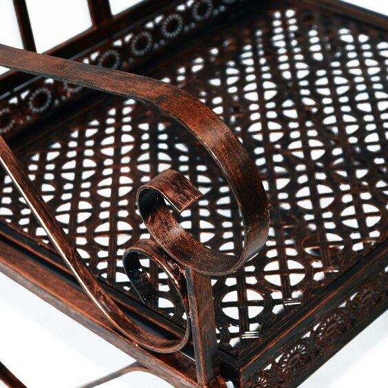 Wyld Haus Pabasa Vintage Inspired Metal Bronze Single Outdoor Rocking Armchair