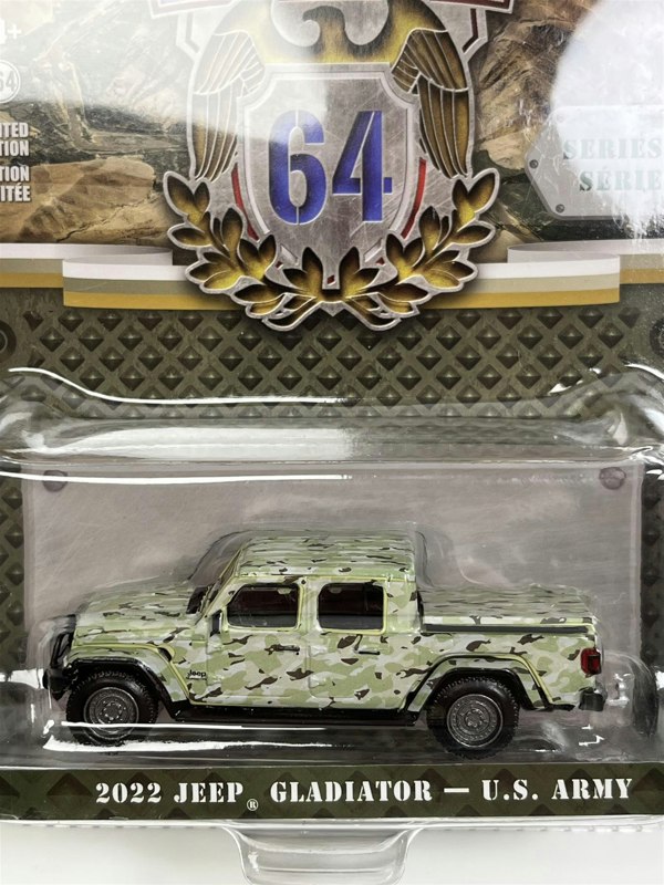 Greenlight 2022 Jeep Gladiator US Army 1:64 Scale 61030F