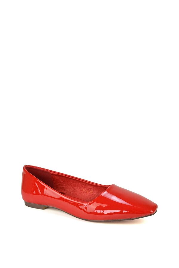 XY LONDON Square Toe Slip On Flat Heel Ballerina Pumps