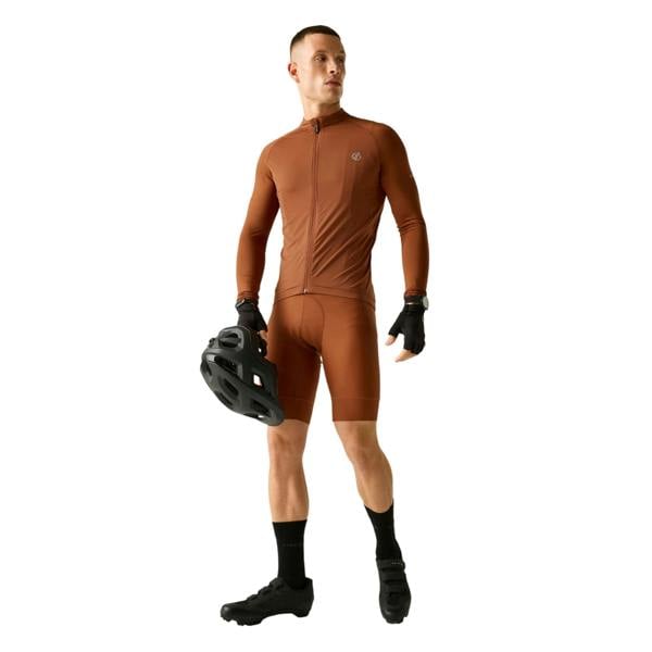 Dare 2B Mens Lightning Long-Sleeved Cycling Jersey - Arabian Spice
