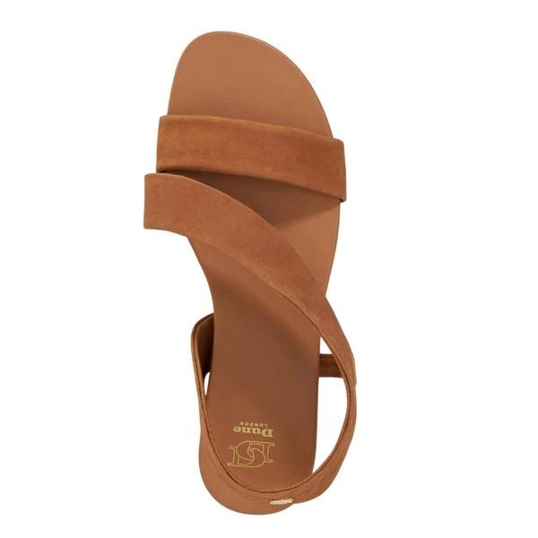 Dune London Womens/Ladies Lucina Leather Flat Sandals - Tan - 