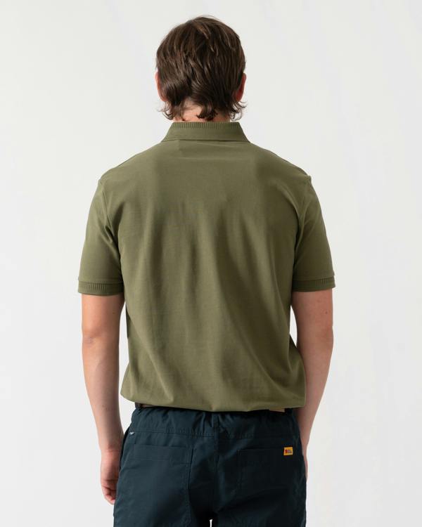 HUGO Dereso222 Mens Cotton Piqué Slim-Fit Polo Shirt with Logo Label - Open Green 388
