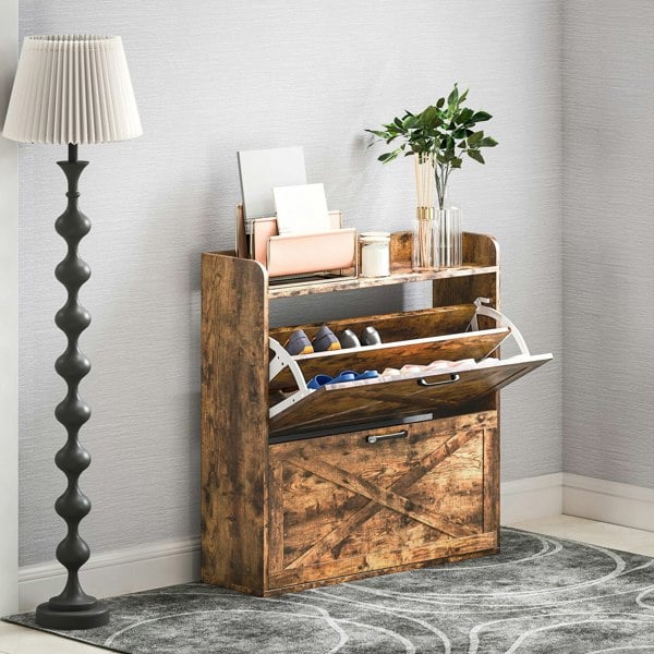 Flip-down Shoe Cabinet