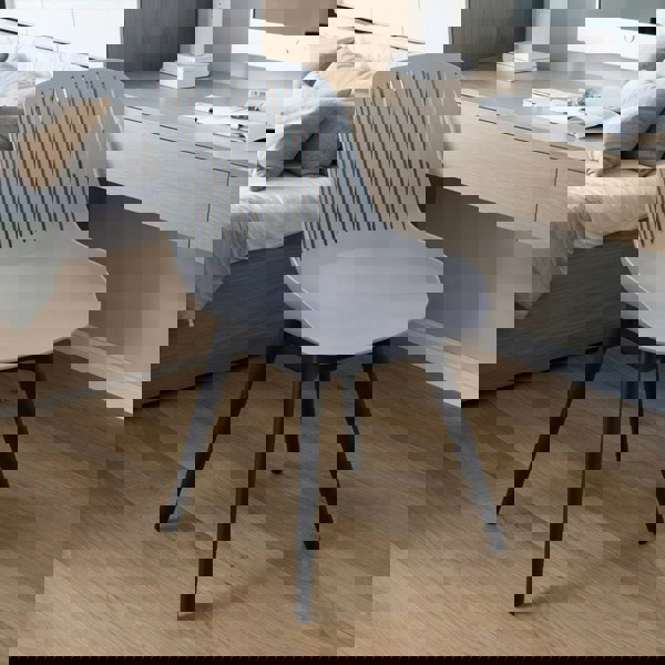 Classic White Plastic Chair, Set of Four, Durable and Lightweight Living and Home