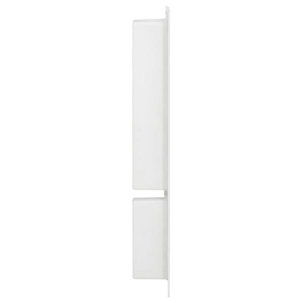 Berkfield Shower Niche with 2 Compartments High Gloss White 41x69x9 cm