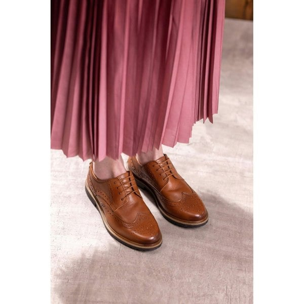 Hush Puppies Verity Brogue Women's Shoes in Tan