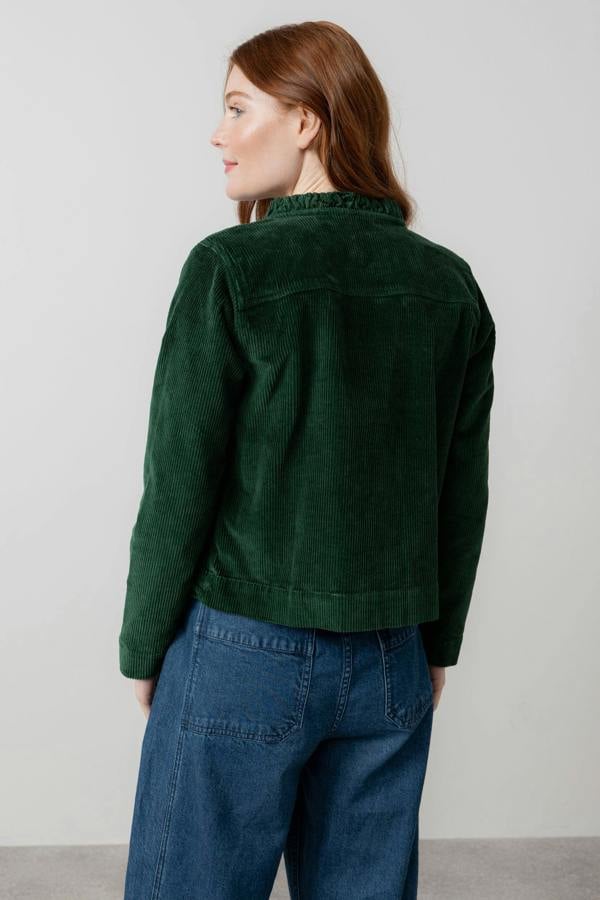 Lily & Me Rene Stretch Jumbo Cord Jacket Pine Green