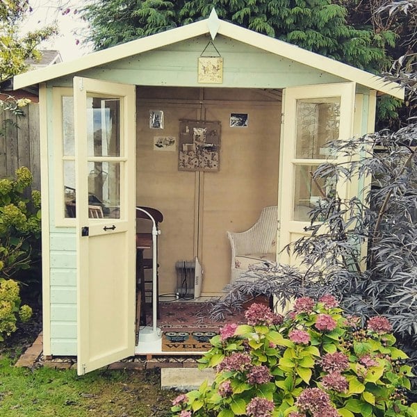 Shire Haddon 7x5 12mm interlock Clad wooden Summerhouse - Best Shed