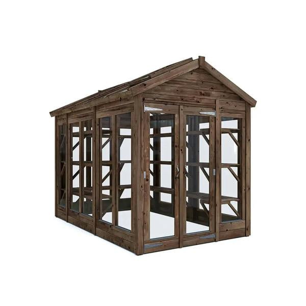 Dunster House Growzilla Wooden Greenhouse With x1 Shelving Pack W1.8m x D3.0m / W6' x D10' Automatic Vent Opener