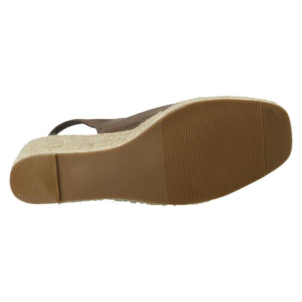 Anne Michelle Ladies Anne Michelle Microfibre Wedge Heel Squared Toe Sandals F2306