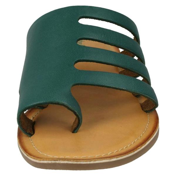 Leather Collection Ladies Leather Collection Flat Strappy Sandals F00125