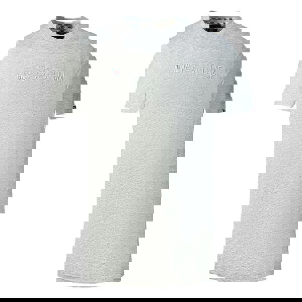 Aquascutum Mens Embossed Logo T-Shirt - Grey - 