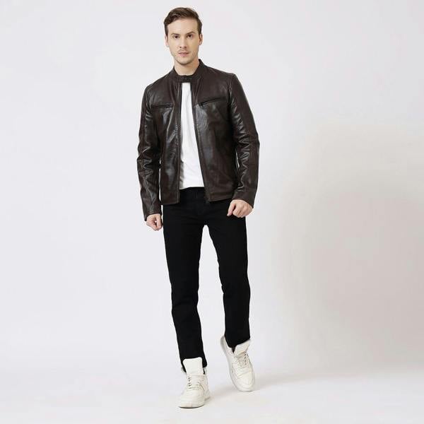 Moto Racer Leather Jacket George Brown 6741 1