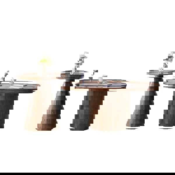 Osric Mid Century Coffee Table Set-Weilai Concept-Walnut-Weilai Concept