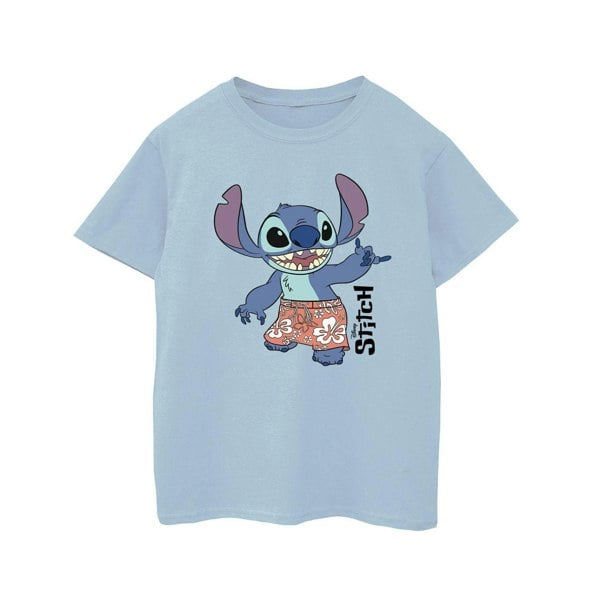 Disney Girls Lilo & Stitch Bermuda Shorts Cotton T-Shirt - Baby Blue